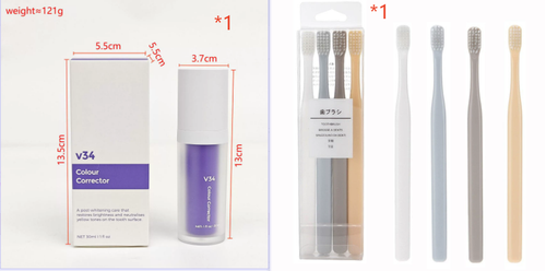 V34 Teeth Whitening Purple Mousse Toothpaste